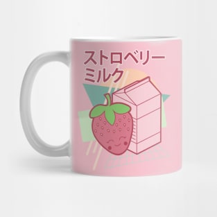 Kawaii Strawberry Milk Japanese 90s Retro Style Mug